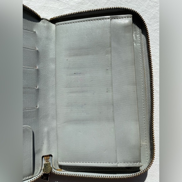 Louis Vuitton Silver-Green Monogram Vernis Zippy Organizer Wallet Zip Around - Picture 5 of 10